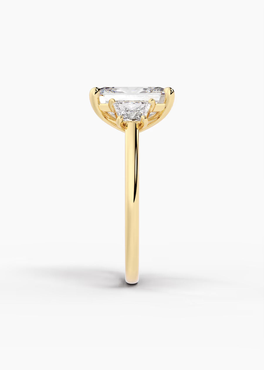 YG: The Axis · Radiant — yellow gold view 3