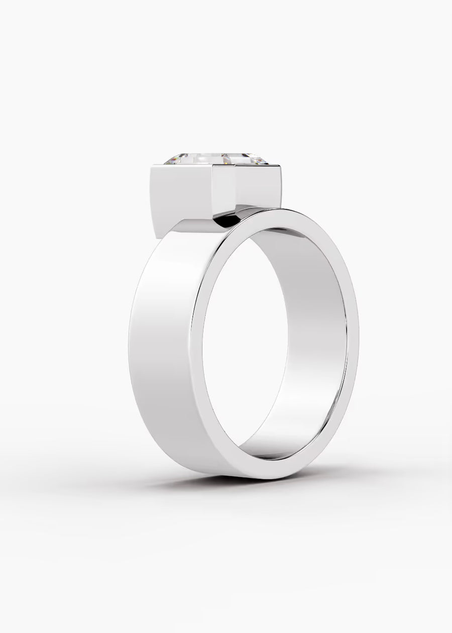 WG: The Drift · Asscher — white gold view 2