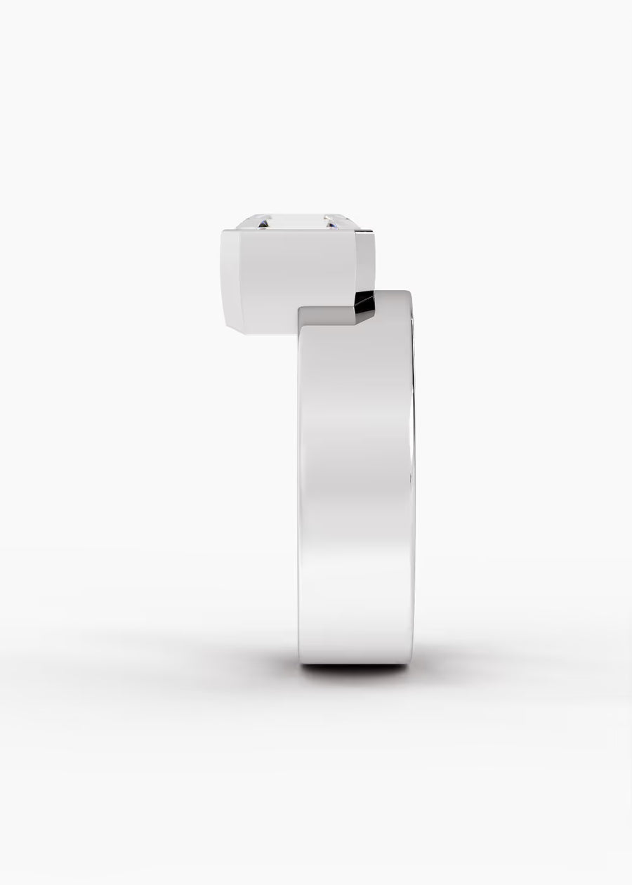 WG: The Drift · Asscher — white gold view 3