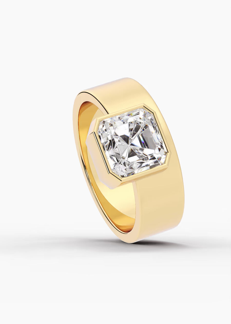 YG: The Drift · Asscher — yellow gold view 4