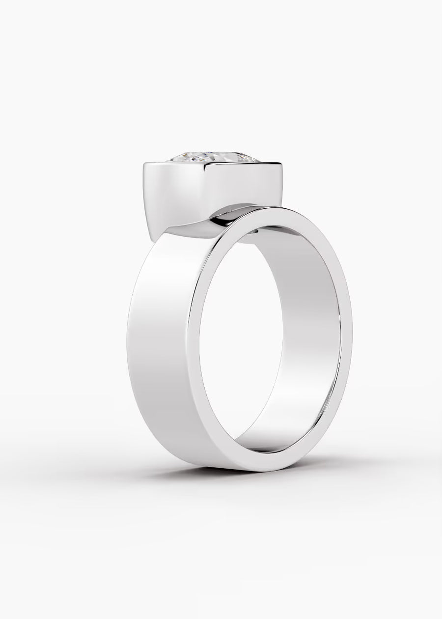 WG: The Drift · Elongated Cushion — white gold view 2