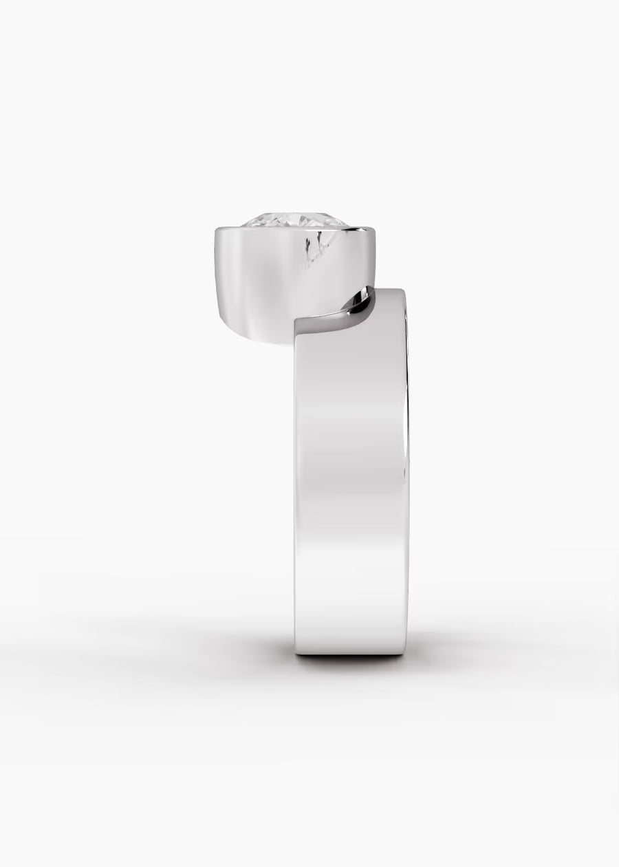 WG: The Drift · Elongated Cushion — white gold view 3