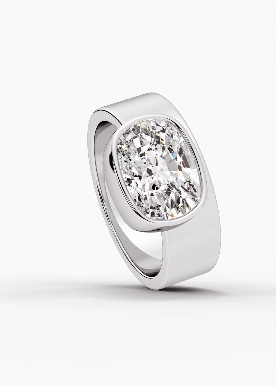 WG: The Drift · Elongated Cushion — white gold view 4
