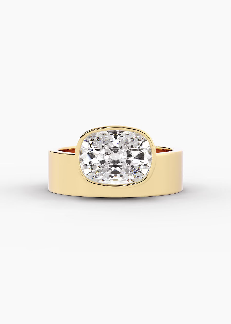 YG: The Drift · Elongated Cushion — yellow gold view 1
