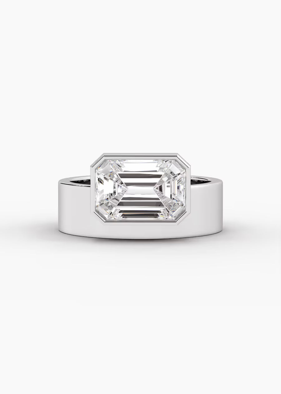 WG: The Drift · Emerald — white gold view 1
