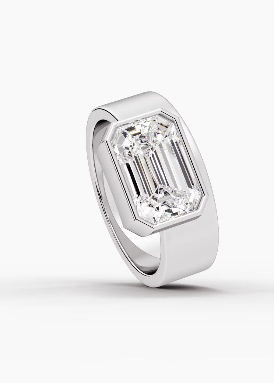 WG: The Drift · Emerald — white gold view 4