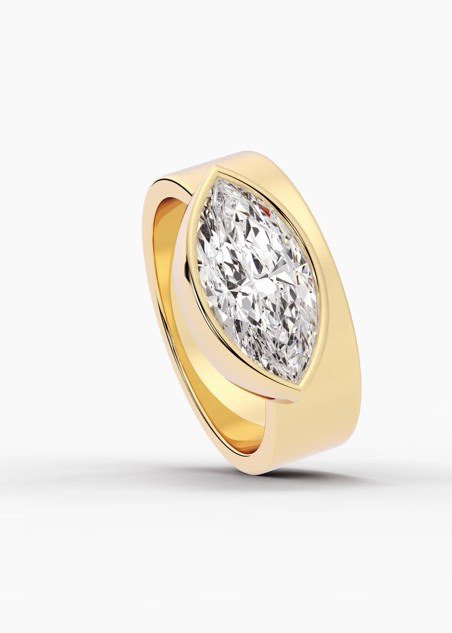 YG: The Drift · Marquise — yellow gold view 4