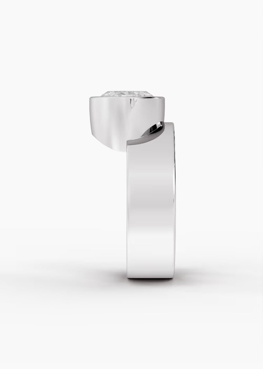 WG: The Drift · Oval — white gold view 3