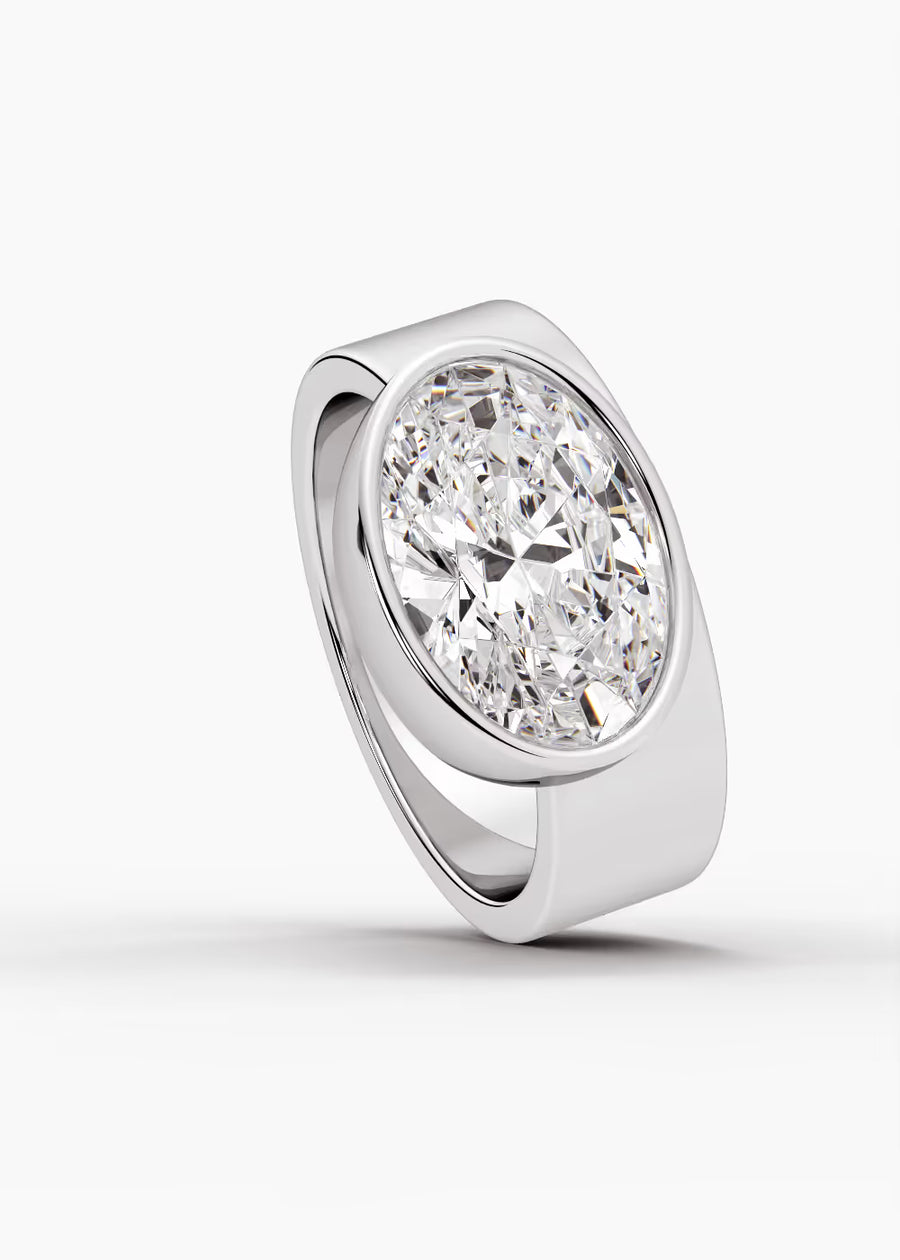 WG: The Drift · Oval — white gold view 4