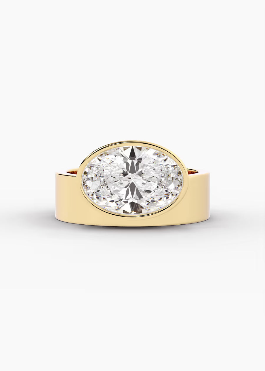 YG: The Drift · Oval — yellow gold view 1