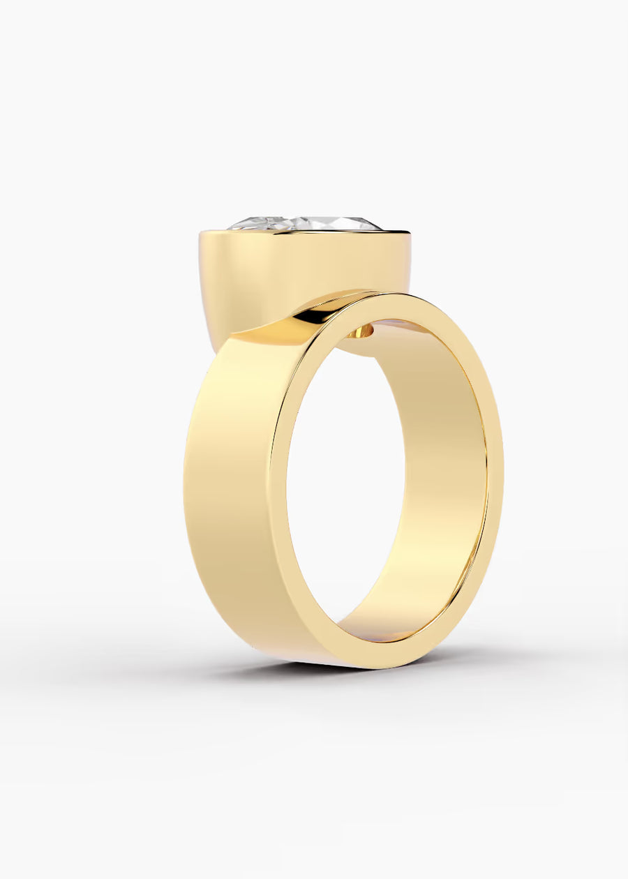 YG: The Drift · Oval — yellow gold view 2