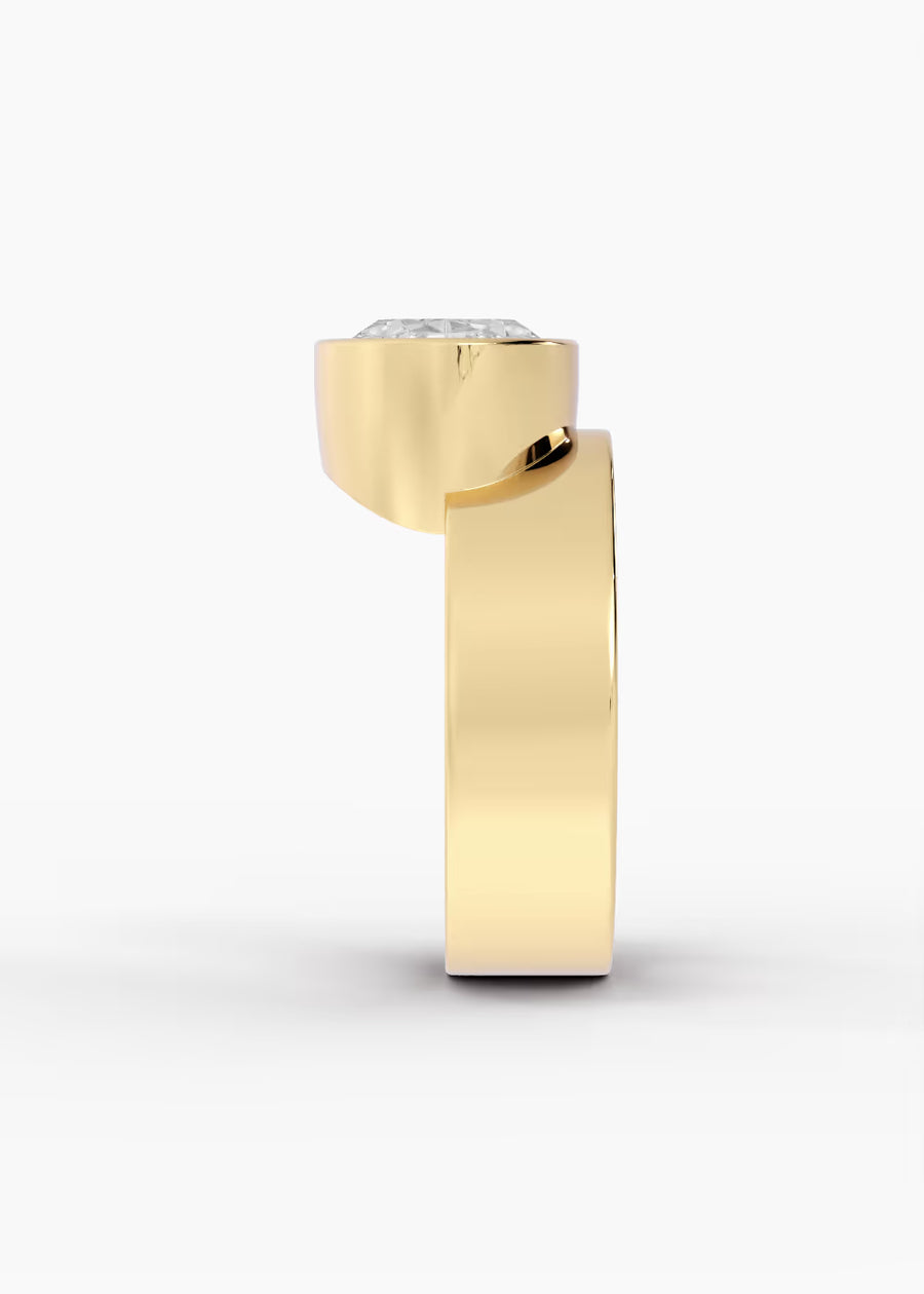 YG: The Drift · Oval — yellow gold view 3