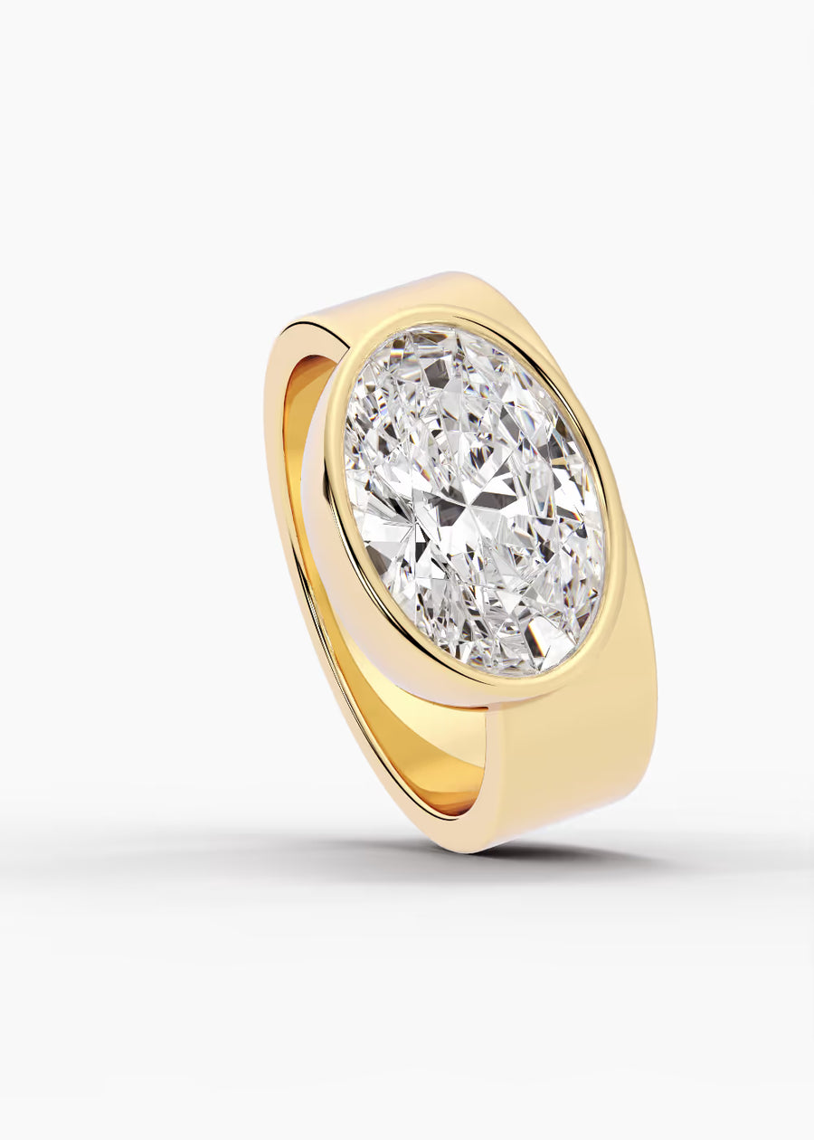 YG: The Drift · Oval — yellow gold view 4