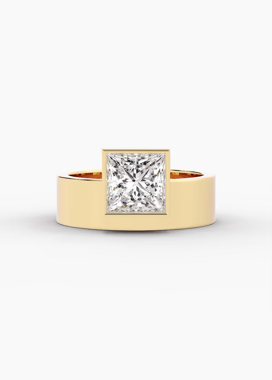 YG: The Drift · Princess — yellow gold view 1