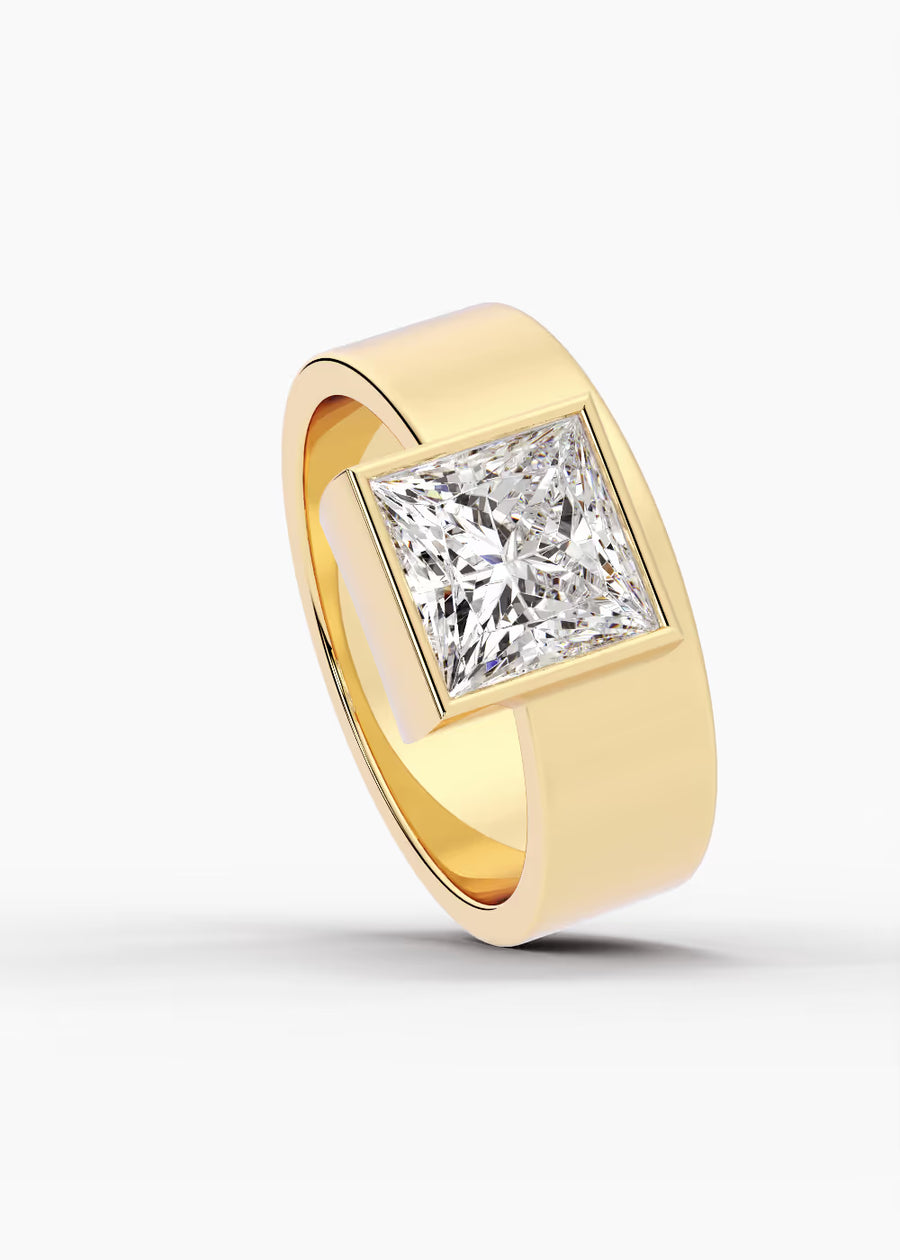 YG: The Drift · Princess — yellow gold view 4