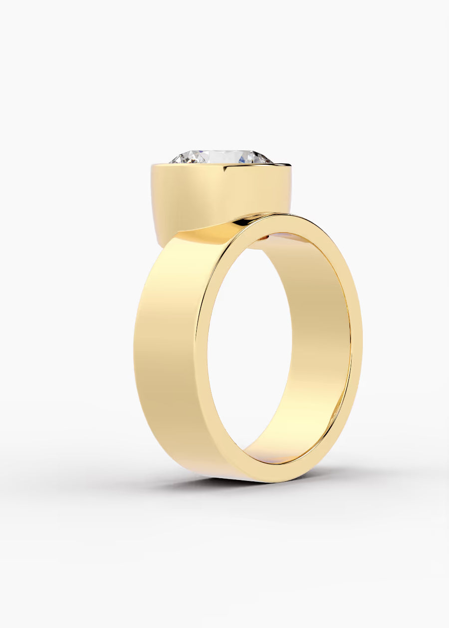 YG: The Drift · Round — yellow gold view 2