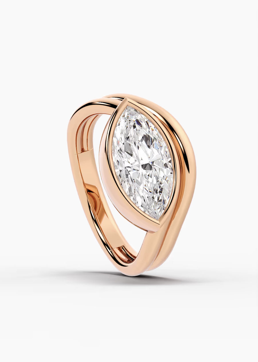 RG: The Dune · Marquise — rose gold view 4