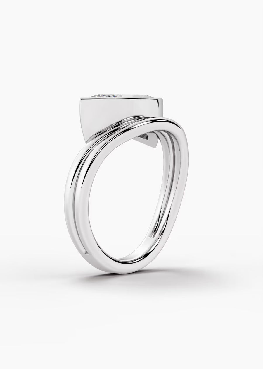 WG: The Dune · Marquise — white gold view 2