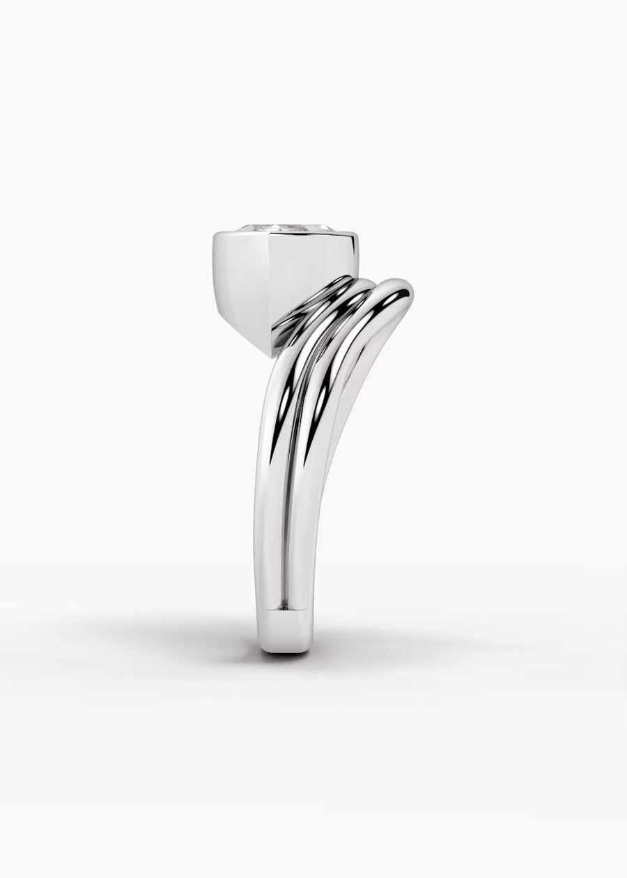 WG: The Dune · Marquise — white gold view 3