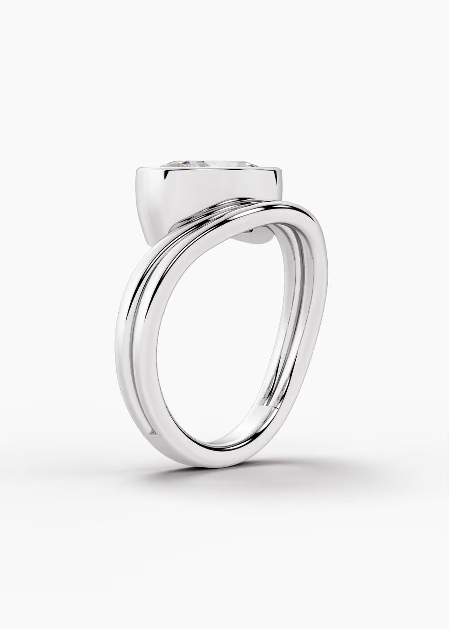 WG: The Dune · Oval — white gold view 2