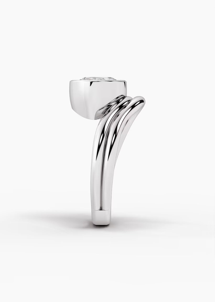 WG: The Dune · Oval — white gold view 3