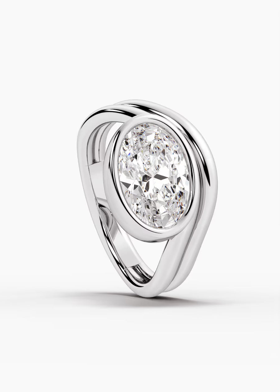 WG: The Dune · Oval — white gold view 4