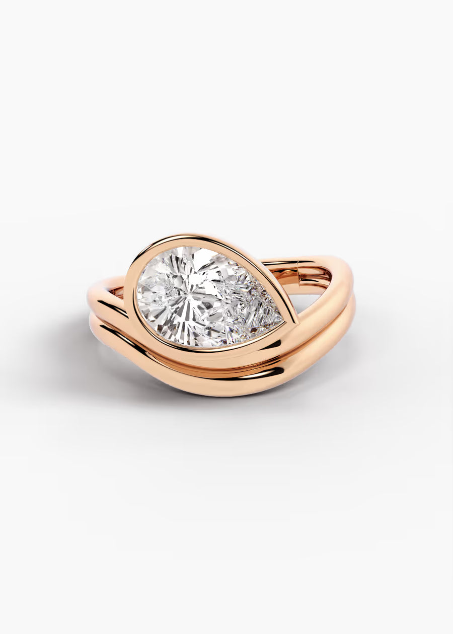 RG: The Dune · Pear — rose gold view 1