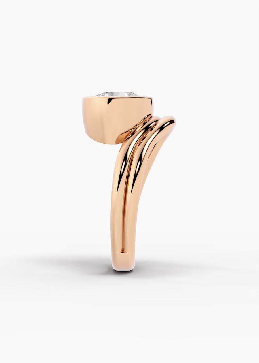 RG: The Dune · Pear — rose gold view 3