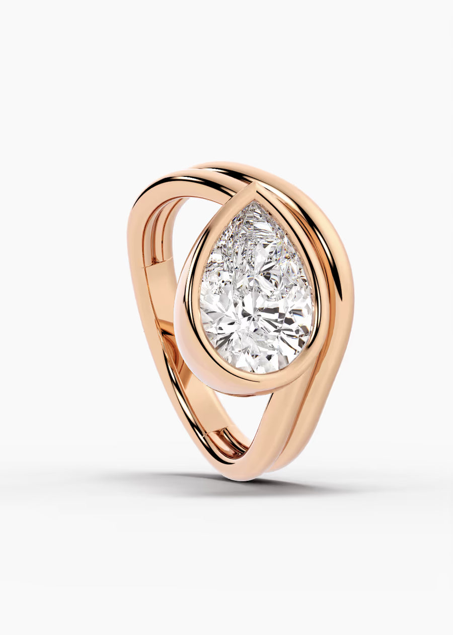 RG: The Dune · Pear — rose gold view 4