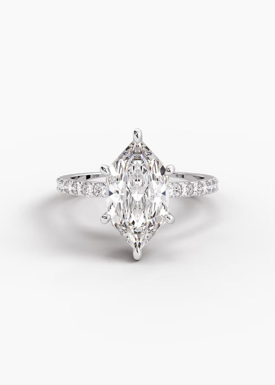 WG: The Ever · Dutch Marquise Brilliant — white gold view 1