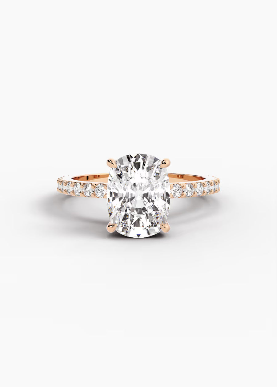 RG: The Ever · Elongated Cushion — rose gold view 1