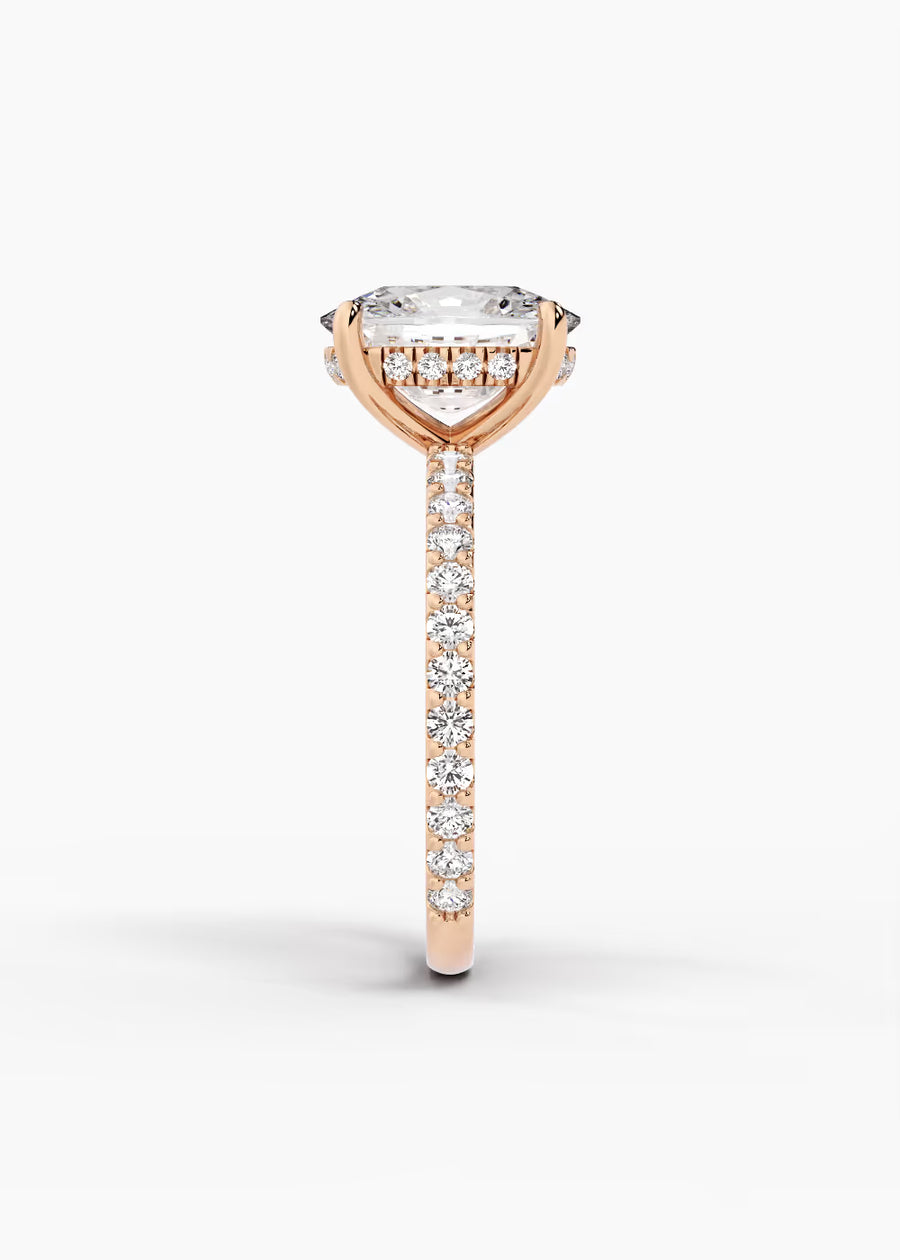 RG: The Ever · Elongated Cushion — rose gold view 3