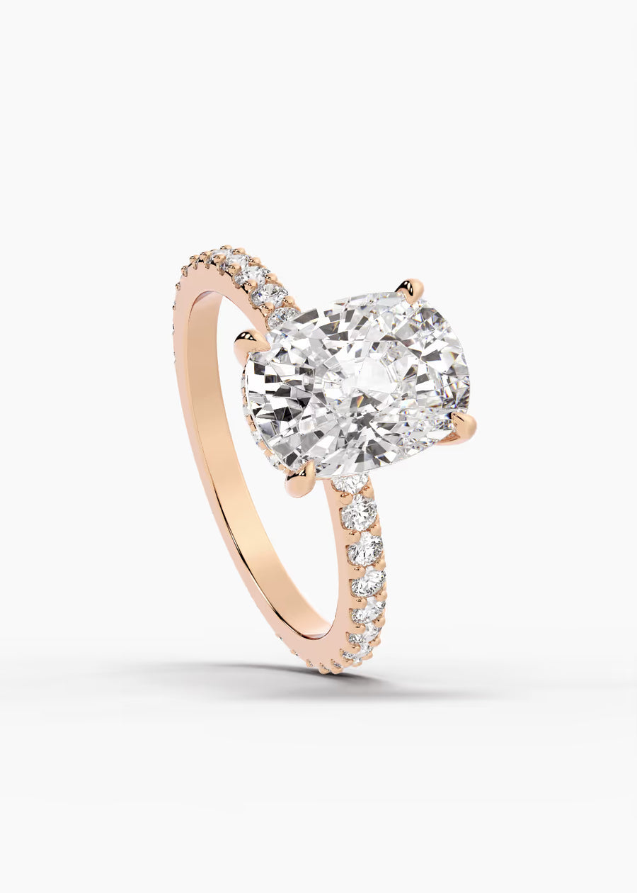 RG: The Ever · Elongated Cushion — rose gold view 4