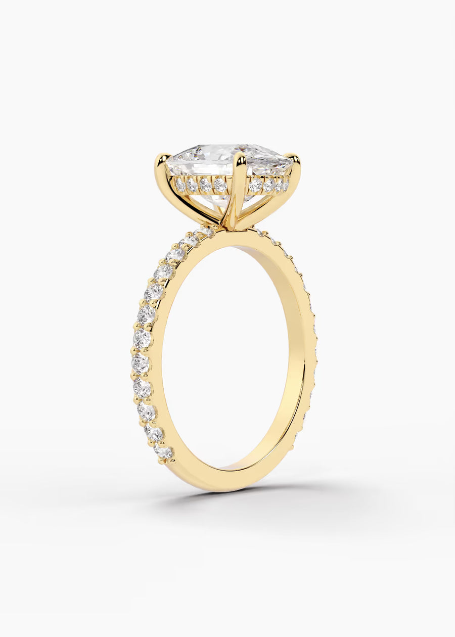 YG: The Ever · Elongated Cushion — yellow gold view 2