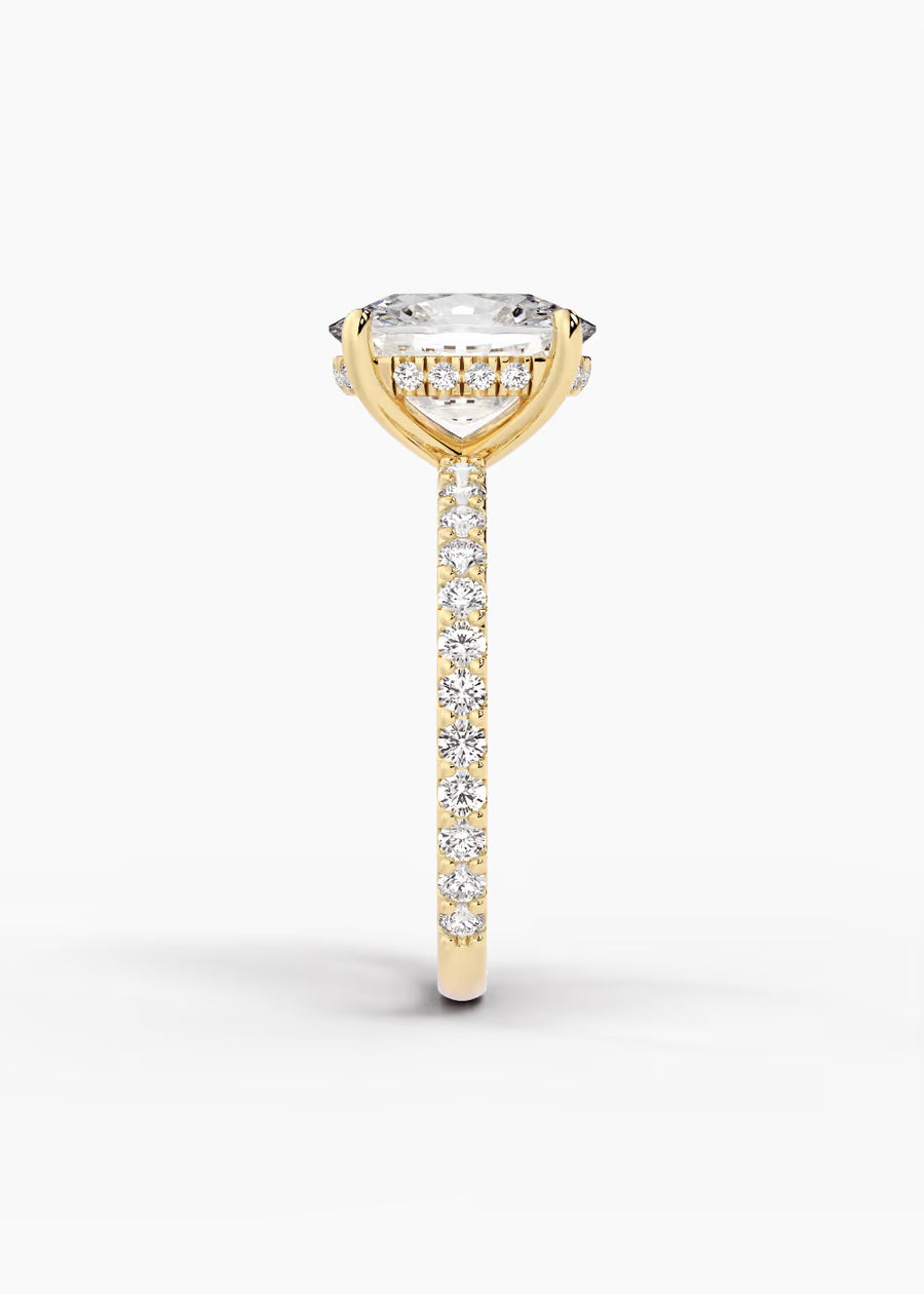 YG: The Ever · Elongated Cushion — yellow gold view 3