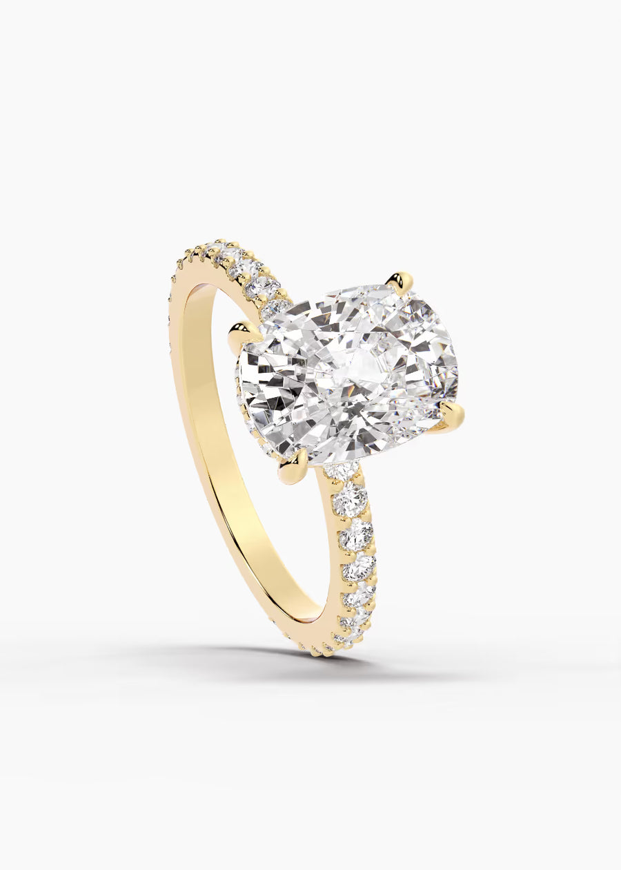 YG: The Ever · Elongated Cushion — yellow gold view 4