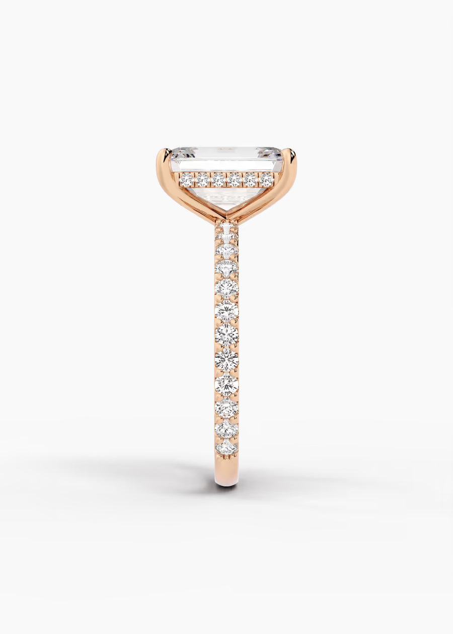 RG: The Ever · Emerald — rose gold view 3