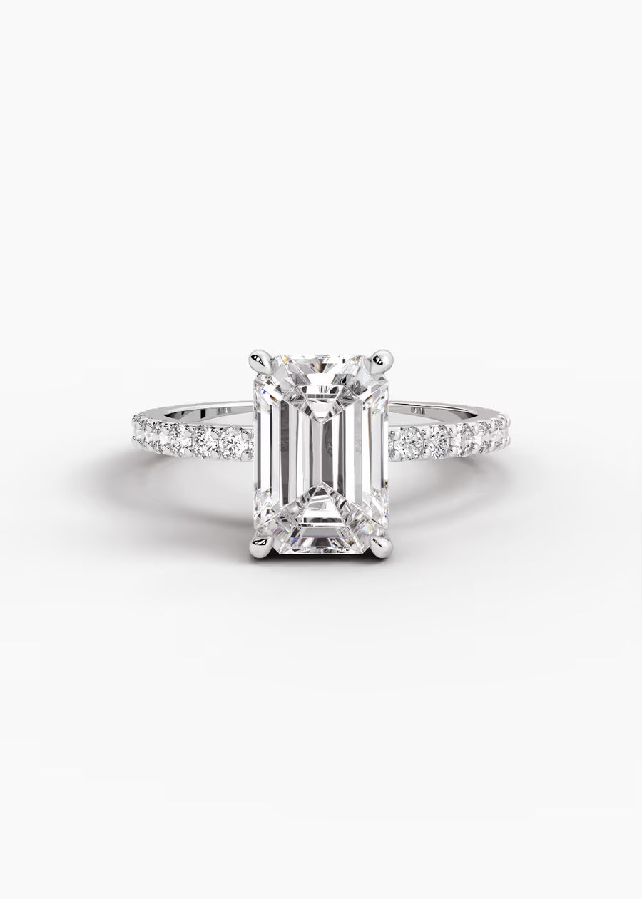 WG: The Ever · Emerald — white gold view 1