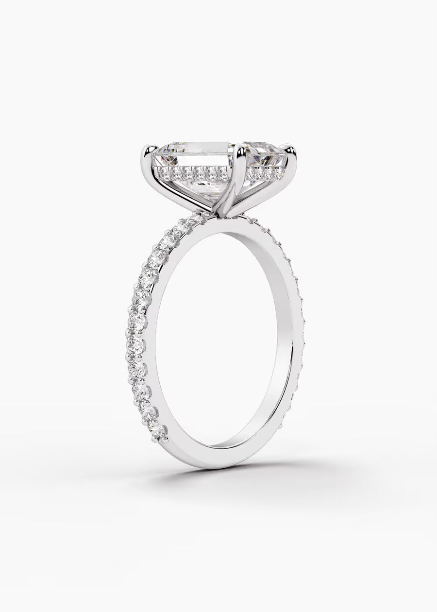 WG: The Ever · Emerald — white gold view 2