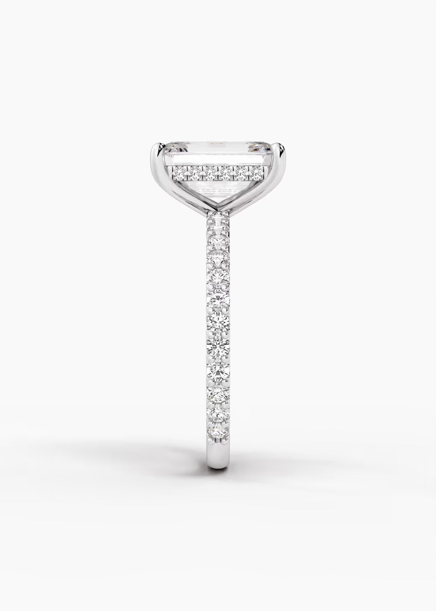 WG: The Ever · Emerald — white gold view 3