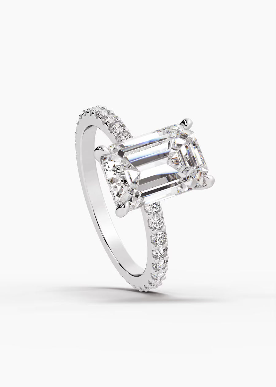 WG: The Ever · Emerald — white gold view 4