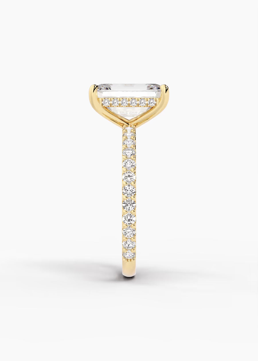 YG: The Ever · Emerald — yellow gold view 3