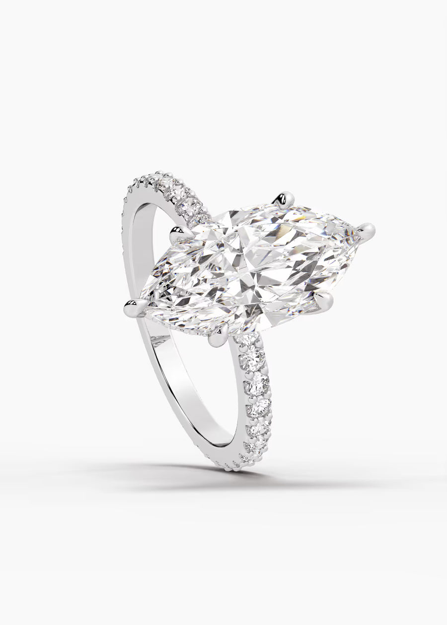 WG: The Ever · Marquise — white gold view 4