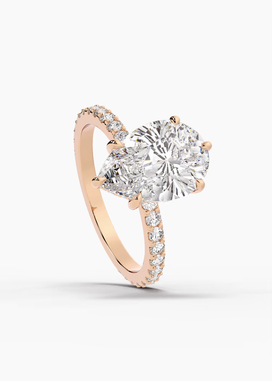 RG: The Ever · Pear — rose gold view 4