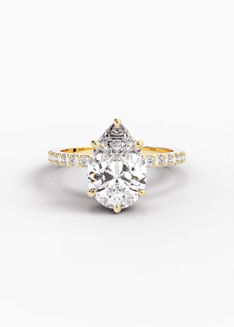YG: The Ever · Pear — yellow gold view 1