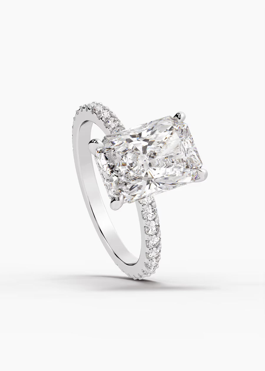 WG: The Ever · Radiant — white gold view 4