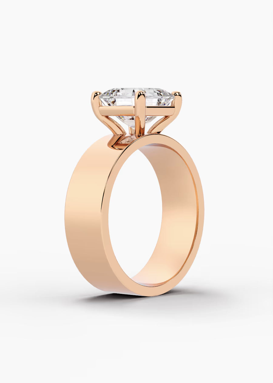 RG: The Foundry · Asscher — rose gold view 2