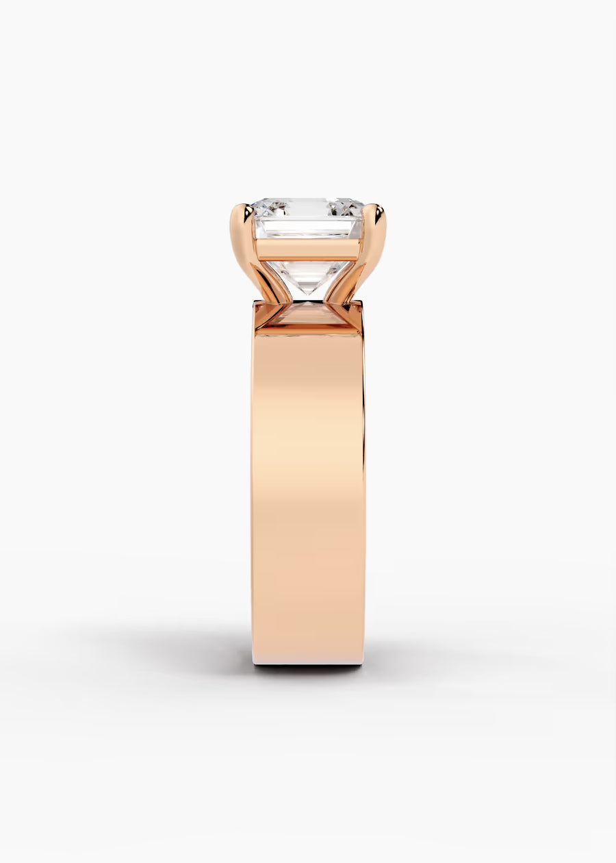 RG: The Foundry · Asscher — rose gold view 3