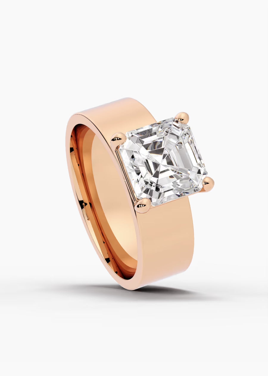 RG: The Foundry · Asscher — rose gold view 4