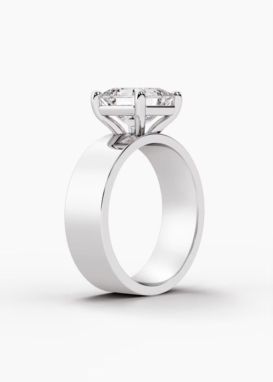 WG: The Foundry · Asscher — white gold view 2